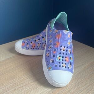 Skechers Kids Foamies Guzman Slip-On Shoes, Purple Floral, Size 13